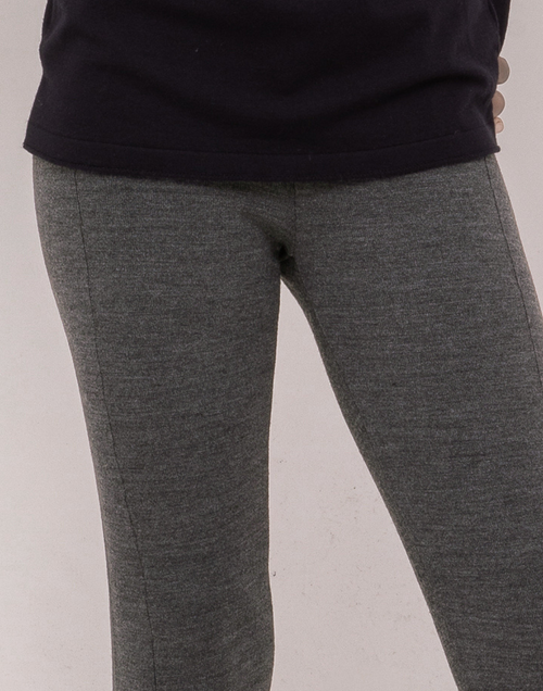 Legging Tricot Invernada Stripe Chumbo Mescla