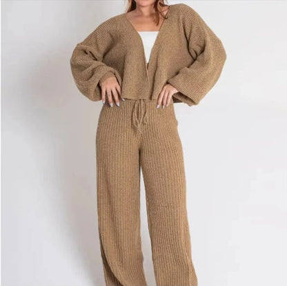 (KIT COM 2) Conjuntinho Julie Trico Premium (Blusa + Calça) | OFERTA DE OUTONO/INVERNO