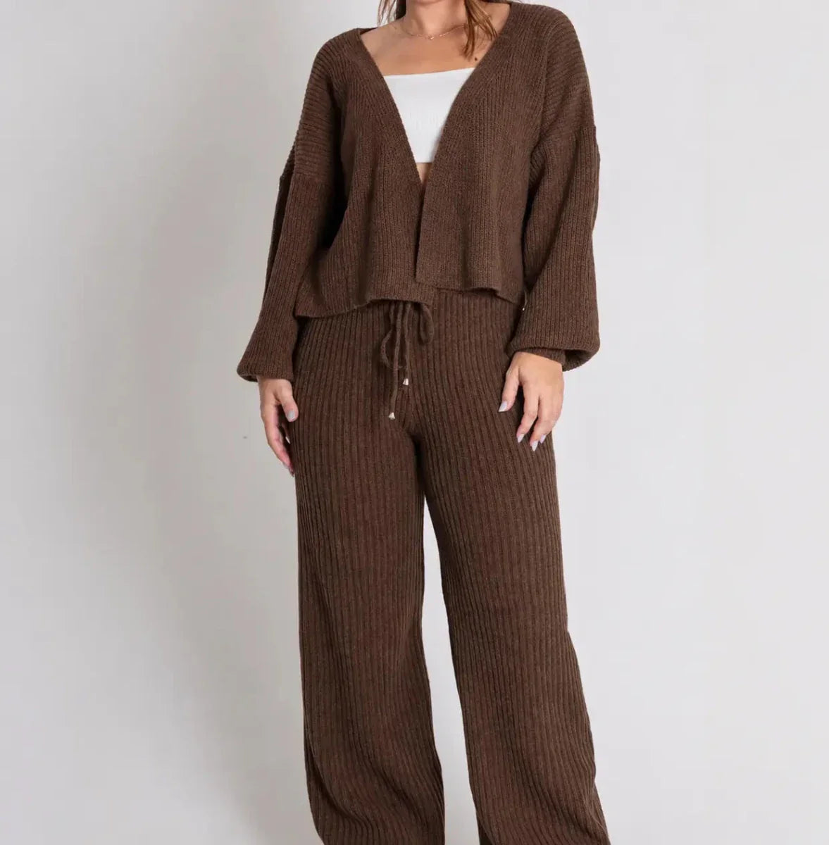 (KIT COM 2) Conjuntinho Julie Trico Premium (Blusa + Calça) | OFERTA DE OUTONO/INVERNO