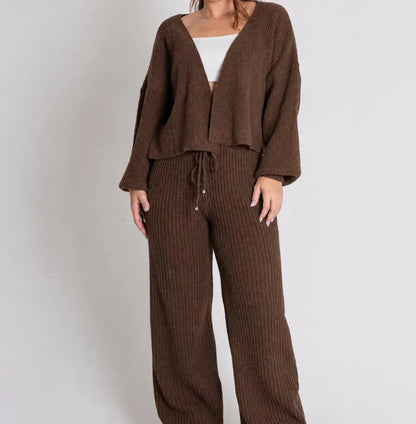 (KIT COM 2) Conjuntinho Julie Trico Premium (Blusa + Calça) | OFERTA DE OUTONO/INVERNO