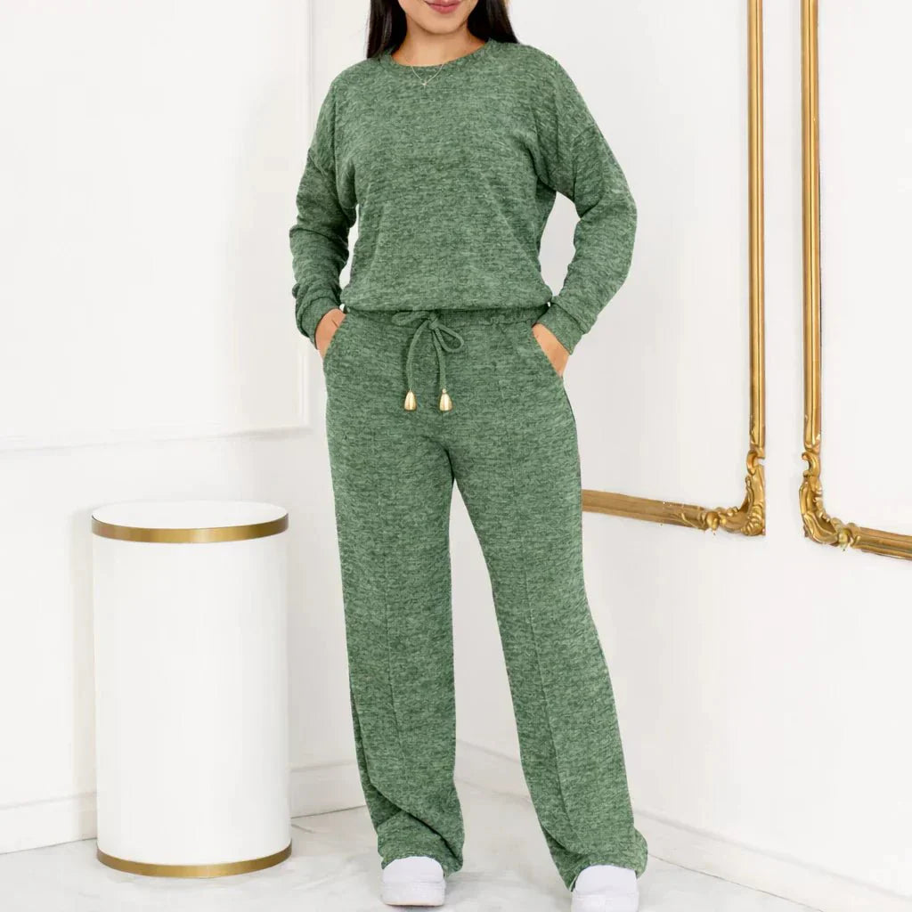 Conjunto Tricot Elegância Premium (Blusa + Calça) | Coleção Inverno